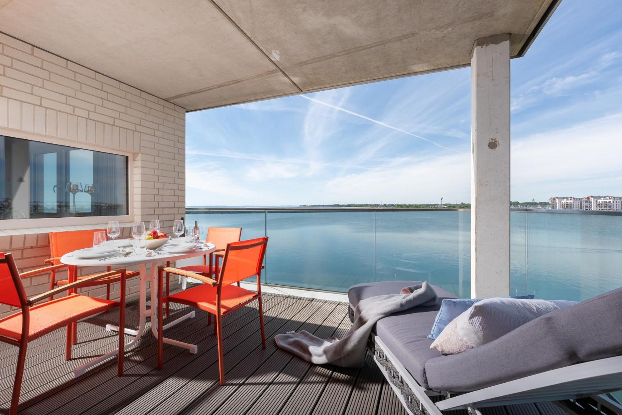 Brise- Direkt Am Wasser, Hafenblick, Fahrstuhl, Sauna, Ueberdachter Balkon Olpenitz Exterior photo